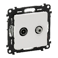 Дизайнерская розетка TV-SAT оконечная, белый, 753462 Legrand, серия Valena Life