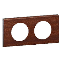 Дизайнерская рамка 2 местная, орех, 069222 Legrand, серия Celiane