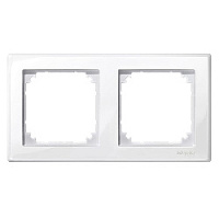 Дизайнерская рамка 2 местная, полярно-белый, MTN478219 Schneider Electric, серия Merten System M-Smart