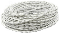 Ретро кабель витой электрический (50м) 3*2.5, белый, серия Twist, Interior Electric