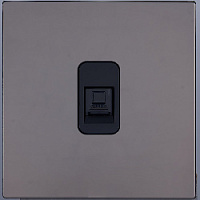 Розетка Ethernet RJ-45, SJAN88DC13, темный глянец, Salvador