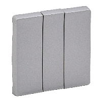 Тройная клавиша выключателя алюминий, 755032 Legrand, серия Valena Life