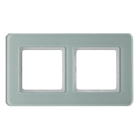 Дизайнерская рамка 2 местная, полярная белизна, стекло, 10126079 Berker, серия Q.7