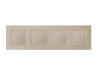 Дизайнерская рамка из термопластика 4 местная, серо-бежевый матовый, AF220364 Ambrella Volt