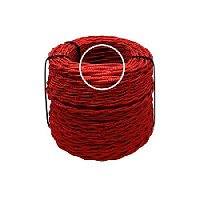 Ретро кабель витой электрический, 2*1.5, красный шелк, Edisel
