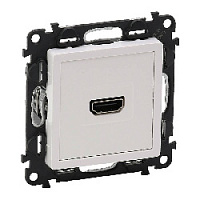 Дизайнерская розетка HDMI разъем A, белый, 753171 Legrand, серия Valena Life