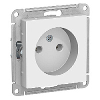 Дизайнерская розетка без заземления, белый, ATN000141 Schneider Electric, серия Atlas Design