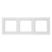 Дизайнерская рамка 3 местная, полярная белизна, с эффектом бархата, 10136089 Berker, серия Q.1