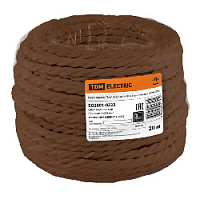 Ретро кабель витой ГОСТ (20 м.) 2*2.5, коричневый, SQ2801-0222 TDM ELECTRIC, серия Эко