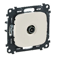 Дизайнерская розетка TV одиночная, слоновая кость, 753851 Legrand, серия Valena Allure