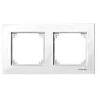Дизайнерская рамка 2 местная, полярно-белый, MTN515219 Schneider Electric, серия Merten System M-Plan