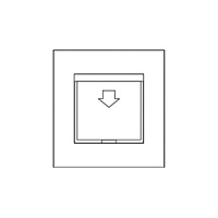 Дизайнерский выключатель карточный Aura Черный уголь, BABIK Bonze одноклавишный