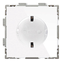 Дизайнерская розетка с заземлением, белый, PL-W160A-WCG CGSS, серия Практика