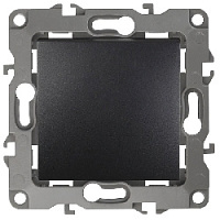 Дизайнерский выключатель без м.лапок, антрацит, Б0014631 Эра, одноклавишный, серия 12