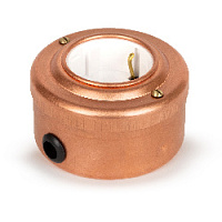 Ретро розетка с белой вставкой, с з/к и шторками электрическая, медь, 20101-7 Vintage-Brass