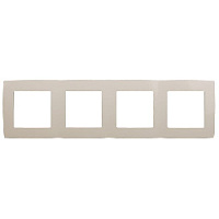 Дизайнерская рамка 4 местная, слоновая кость, Б0014772 Эра, серия 12
