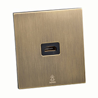 Дизайнерская розетка HDMI Aura Бронза браш, BABRHD Bonze