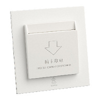 Дизайнерский выключатель карточный Aura Белый лед, BAWIK Bonze