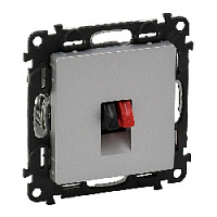 Дизайнерская аудио розетка, алюминий, 753672 Legrand, серия Valena Life