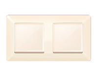 Дизайнерская рамка из термопластика 2 местная, бежевый глянец, AF110302 Ambrella Volt