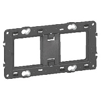 Суппорт двухместный для рамок и механизмов, серый, 080252 Legrand, серия Celiane