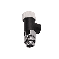 Дизайнерский клапан терморегулирующий осевой для радиатора, 1/2", черный матовый 0631-1500VC0S S.R.Rubinetterie