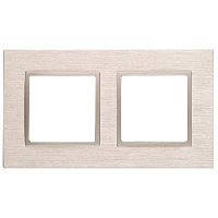 Дизайнерская рамка 2 местная, шампань, металл, Б0034548 Эра, серия Elegance