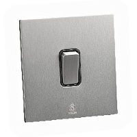 Дизайнерский выключатель / звонок Aura Никель браш, BANDBB Bonze