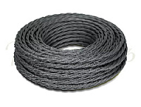 Ретро кабель витой ПВХ (5 м.) 2*1.5, графит, GE70101-38 ТМ МезонинЪ