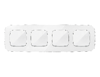 Дизайнерская рамка из натурального стекла 4 местная, белый, OF350104 Ambrella Volt