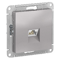 Дизайнерская розетка компьютерная RJ-45 кат. 6, алюминий, ATN000386 Schneider Electric, серия Atlas Design