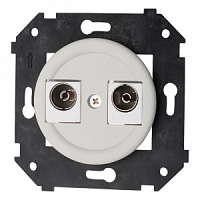 Ретро розетка TV-M | TV-F ТВ, белый, B3-306-21M BIRONI