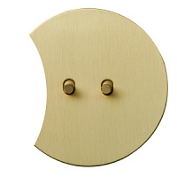 Дизайнерский выключатель проходной полукруглый, переключатель - цилиндр, EU040204B02 Salvador, двухклавишный