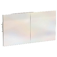 Дизайнерская двойная розетка с заземлением, шторками и с крышкой, жемчуг, ATN000428 Schneider Electric, серия Atlas Design