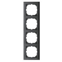 Дизайнерская рамка 4 местная, антрацит, MTN4040-3614 Schneider Electric, серия Merten System M-Pure