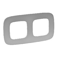 Дизайнерская рамка 2 местная, алюминий, 754392 Legrand, серия Valena Allure