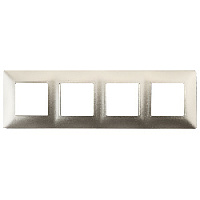 Дизайнерская рамка 4 местная, шампань, Б0034402 Эра, серия Elegance