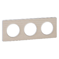 Дизайнерская рамка 3 местная, бук/белый, S52P806M Schneider Electric, серия Odace