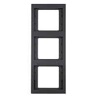 Дизайнерская рамка 3 местная, вертикальная, антрацитовый, матовый, 13337006 Berker, серия K.1