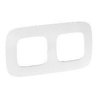 Дизайнерская рамка 2 местная, белое тиснение, 754372 Legrand, серия Valena Allure