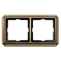 Дизайнерская рамка 2 местная, античная латунь, MTN483243 Schneider Electric, серия Merten Antique