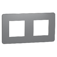 Дизайнерская рамка 2 местная, дымчато-серый/белый, NU280421 Schneider Electric, серия Unica Studio