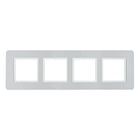 Дизайнерская рамка 4 местная, алюминиевый, 10146184 Berker, серия Q.7