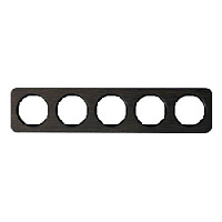 Дизайнерская рамка 5 местная, дуб/черный, дерево, 10152354 Berker, серия R.1