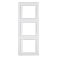 Дизайнерская рамка 3 местная, вертикальная, полярная белизна, глянцевый, 13337009 Berker, серия K.1