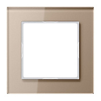 Дизайнерская рамка 1 местная, стекло шампань, AC581GLCH Jung, серия A Creation