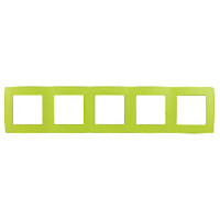 Дизайнерская рамка 5 местная, лайм, Б0019423 Эра, серия 12