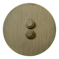 Дизайнерский выключатель-диммер двойной круглый, EU030110 Salvador, диммер