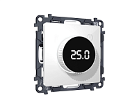 Комплект механизма терморегулятора теплого пола с цифровым дисплеем с подсветкой, белый глянец, MA105810  Ambrella Volt, терморегулятор