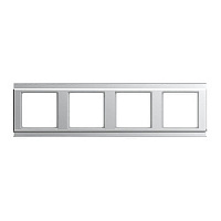 Дизайнерская рамка 4 местная, алюминий, A584AL Jung, серия A 500